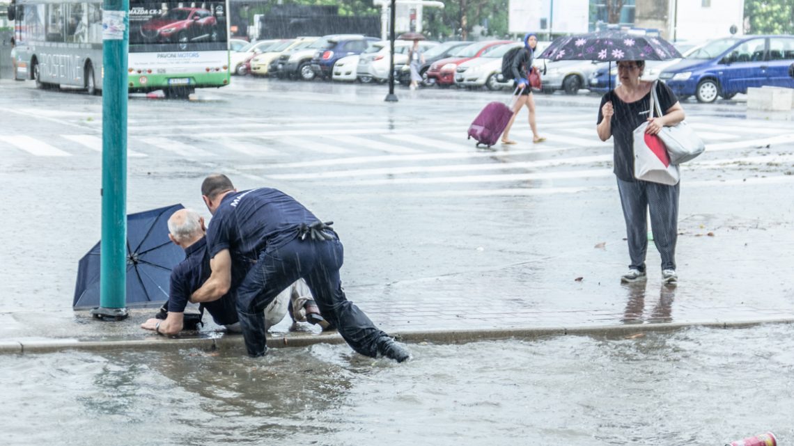 Alluvione di Pescara. La mia foto in prima pagina su Il Centro